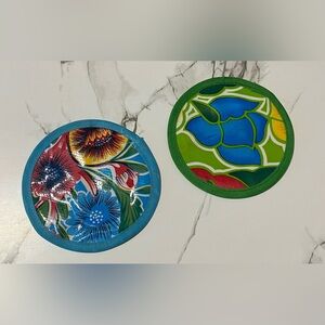 Colorful Floral Coasters Set